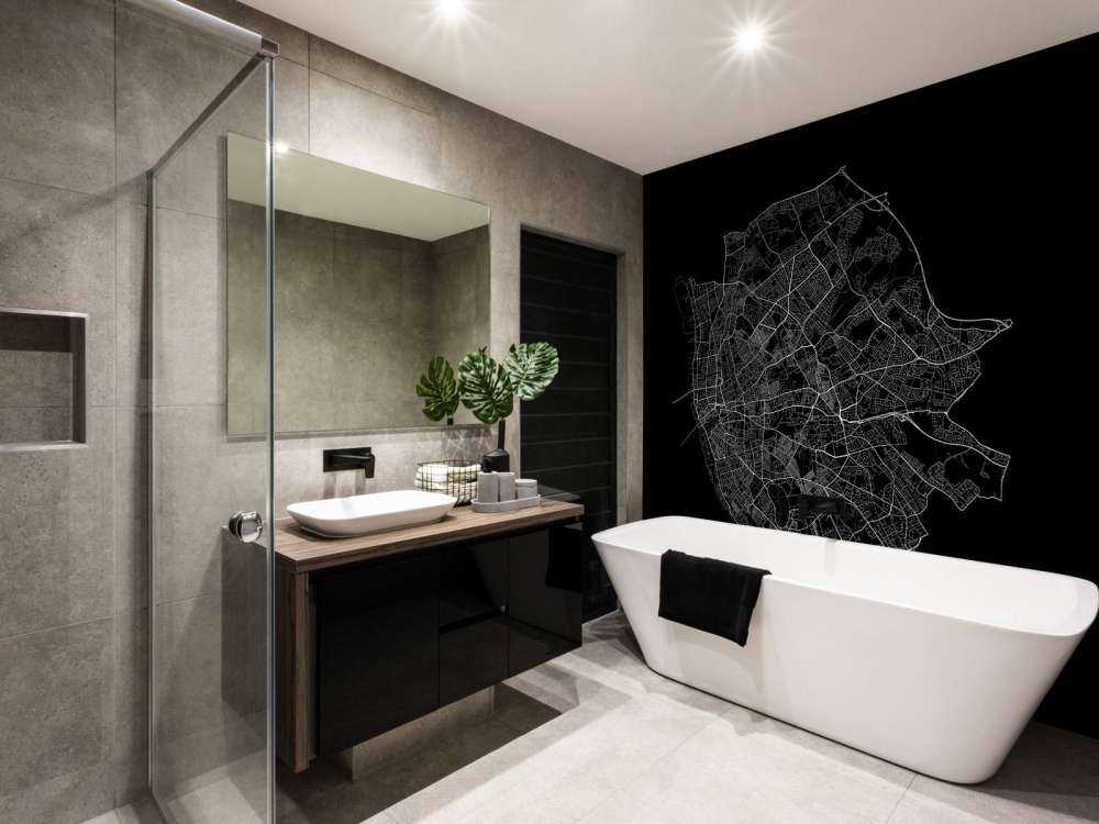 Plattegrond van Liverpool, zwart