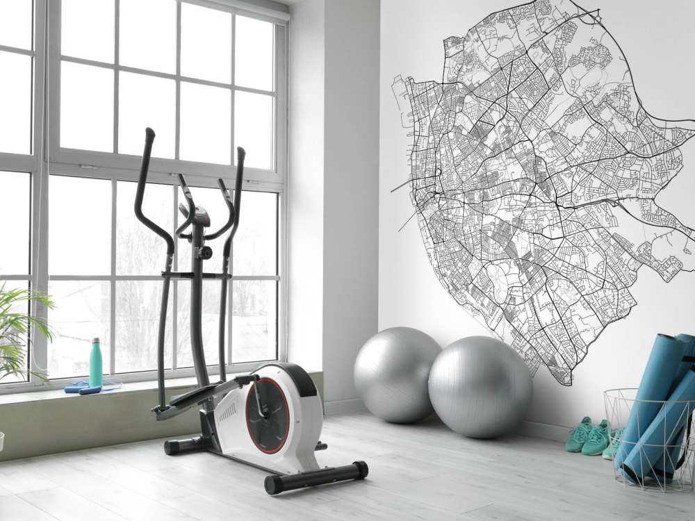 Plattegrond van Liverpool, wit 