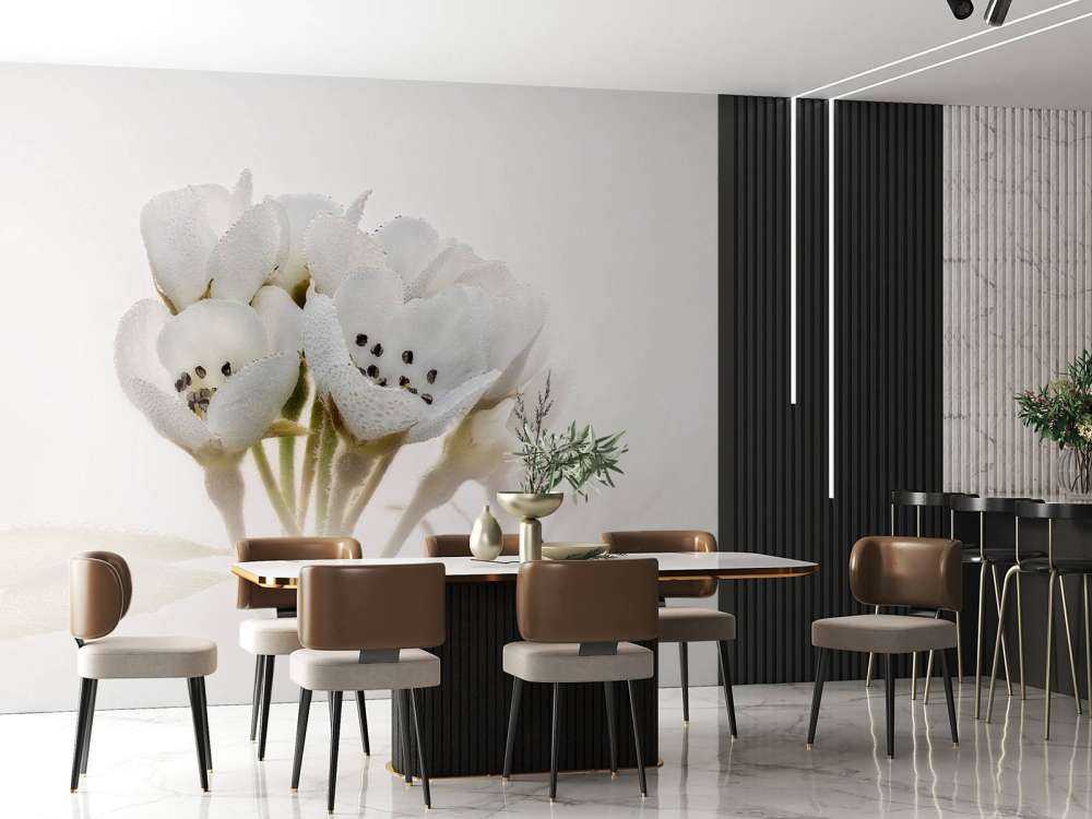 Pear blossom close-up