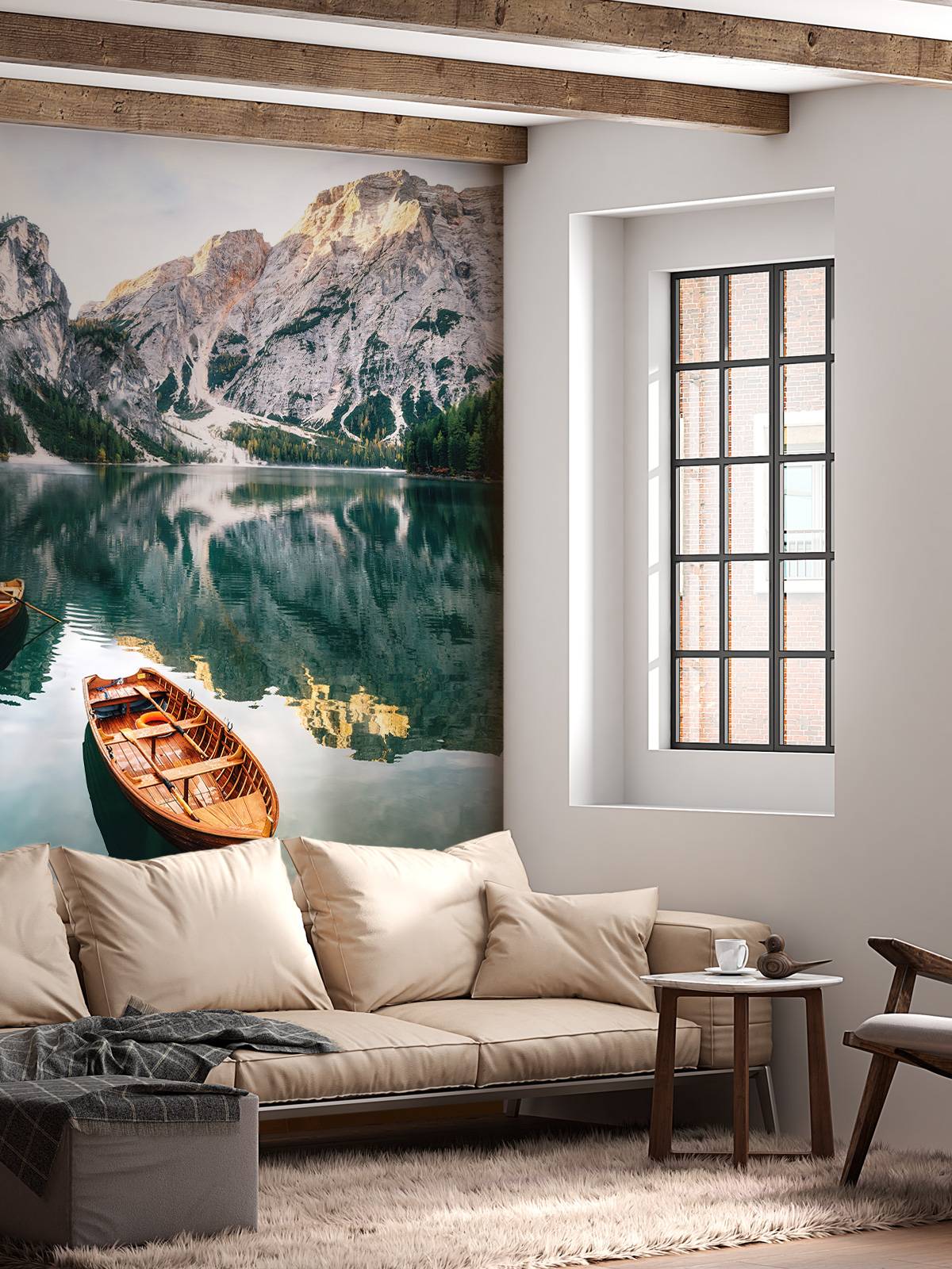 Boats in Italian lake