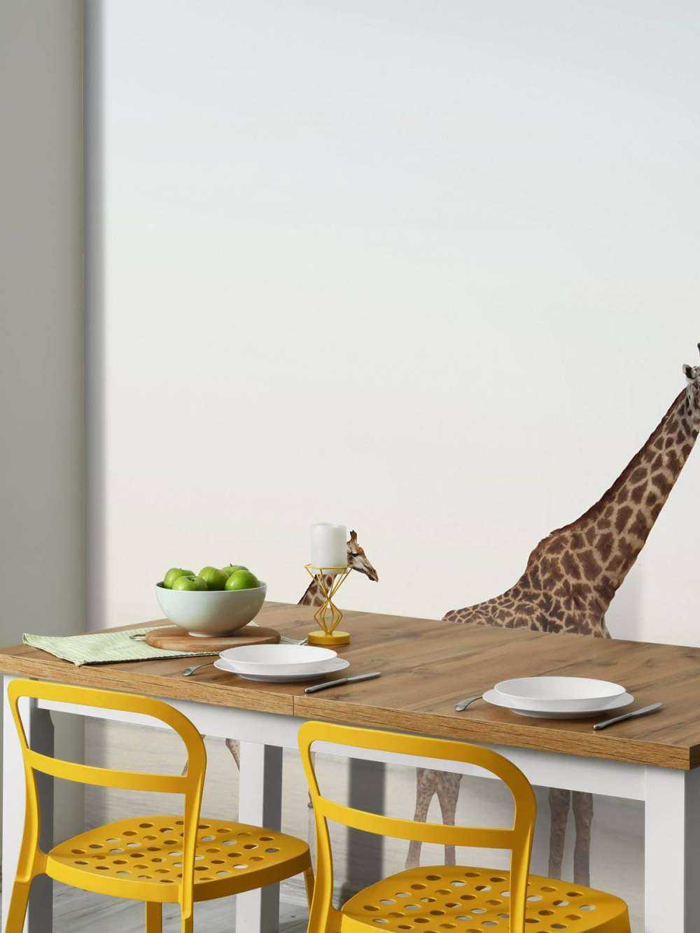 Giraffen op het strand