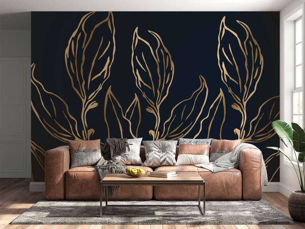 Abstracte bloemen en bladeren