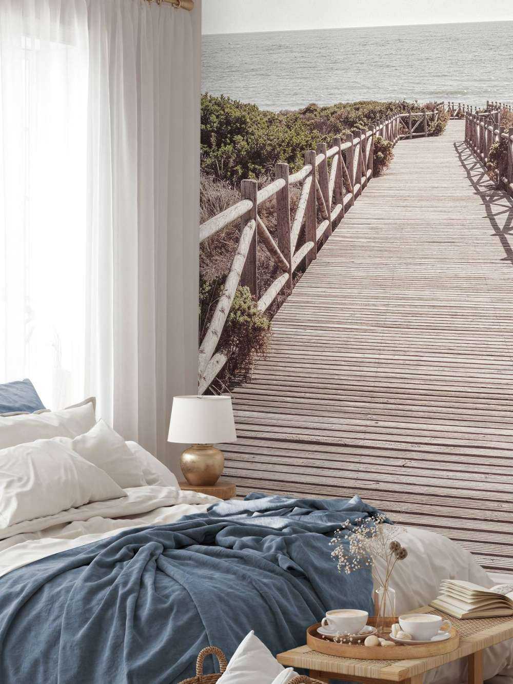 Beach foothbridge