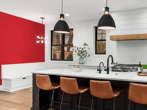Ruby red concrete