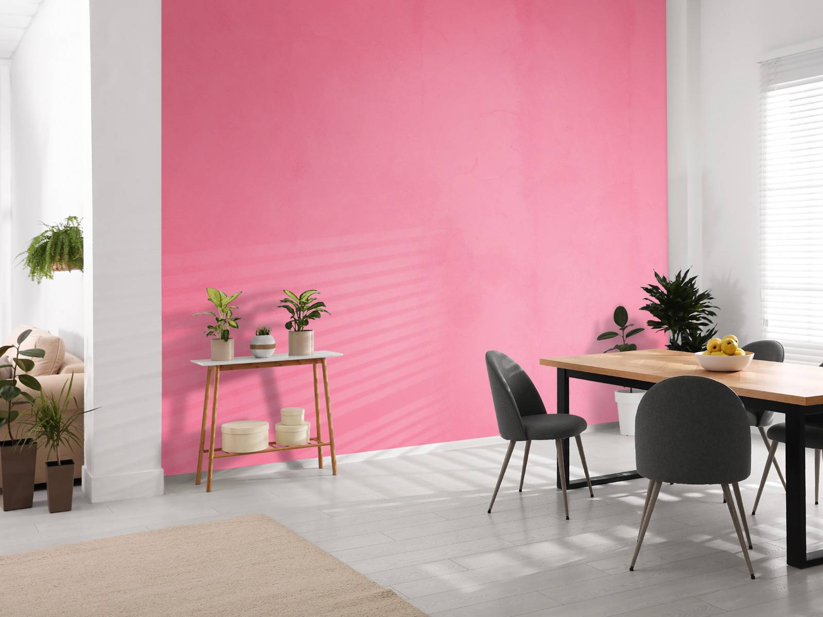 Shimmering blush concrete