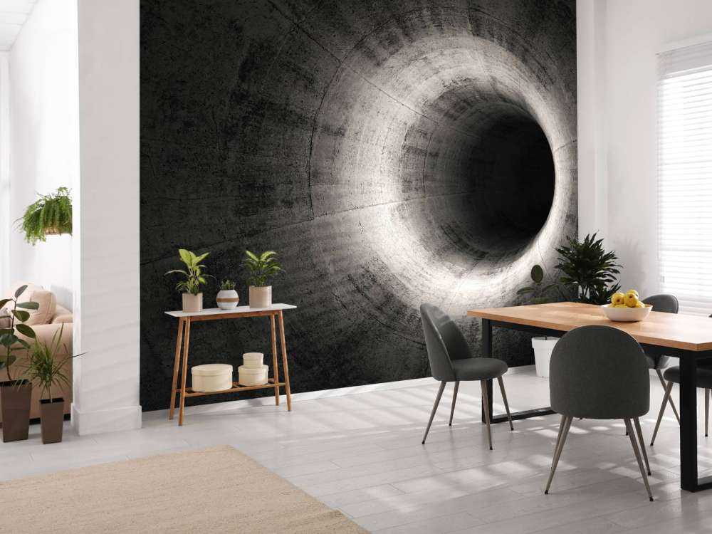 Concrete 3D tunnel - Wallpaper