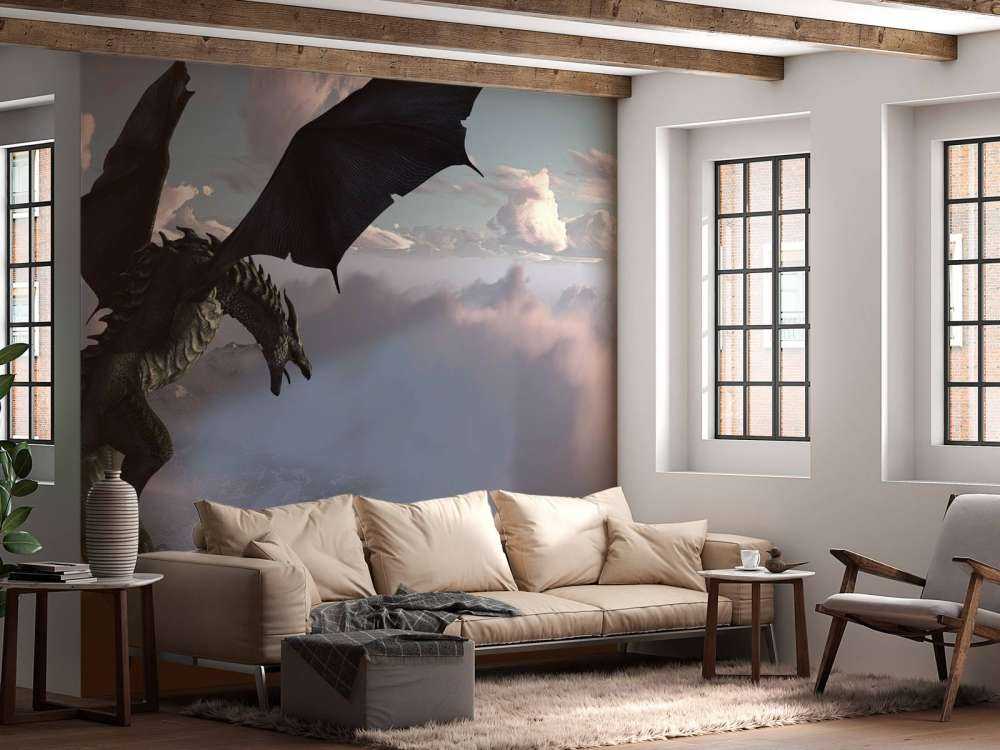 Dragon above the clouds