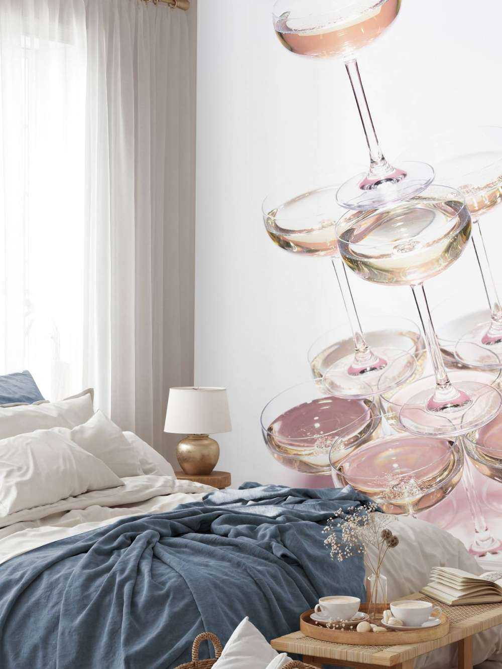 Champagne tower pink