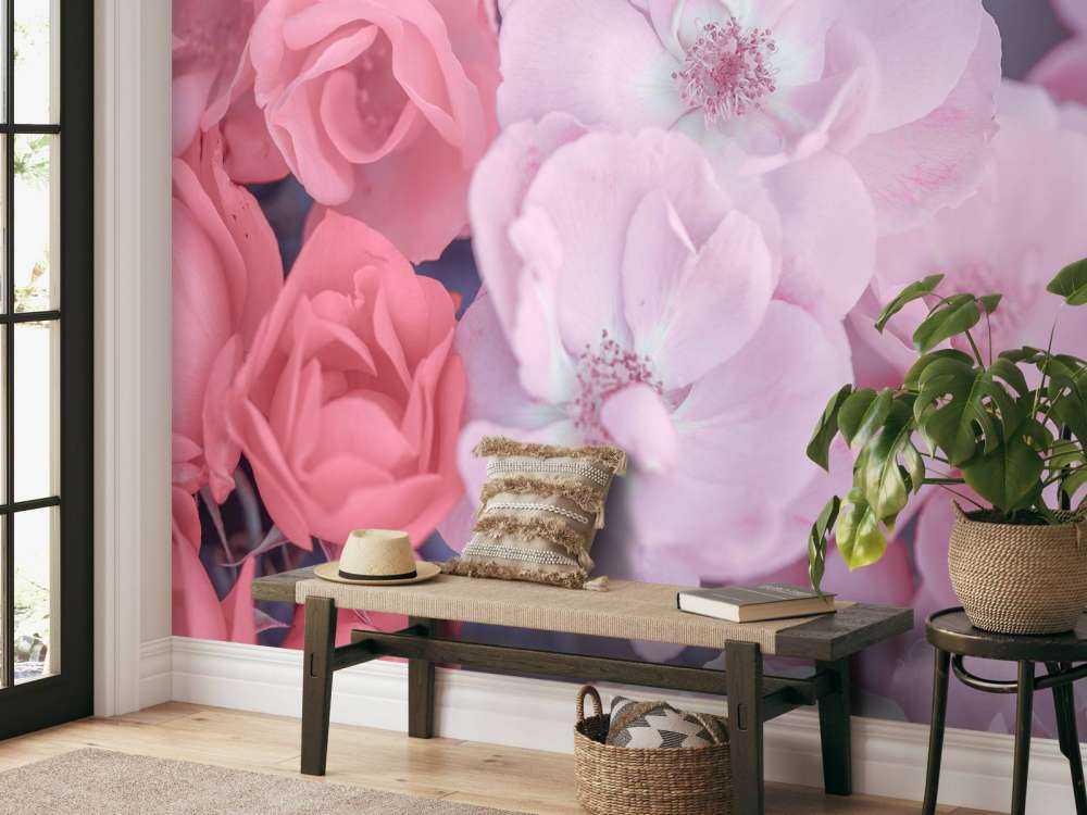 Pink clerical flowers