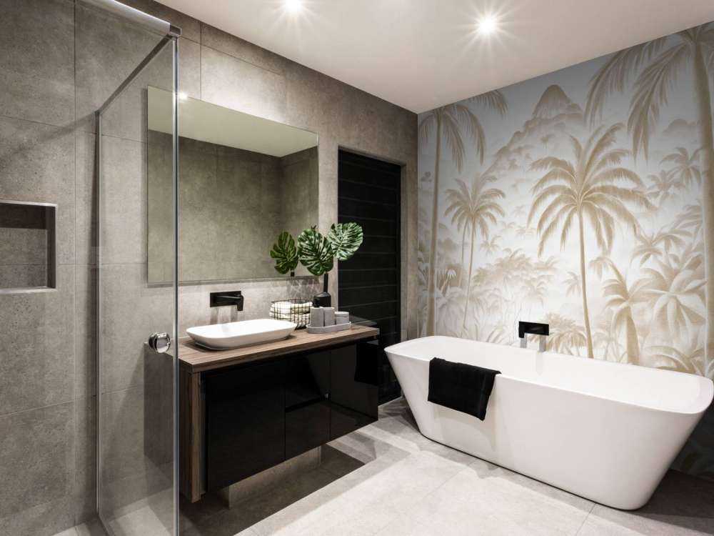 Tropical Mountain Oasis, taupe