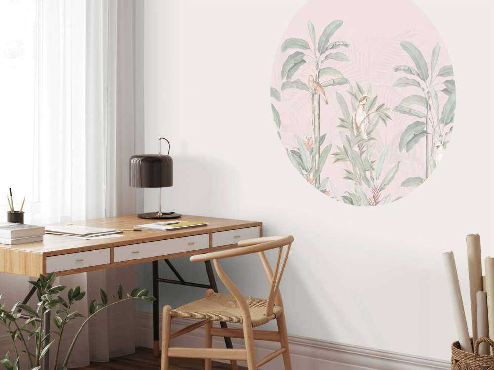 Vintage Jungle Landscape - blush pink