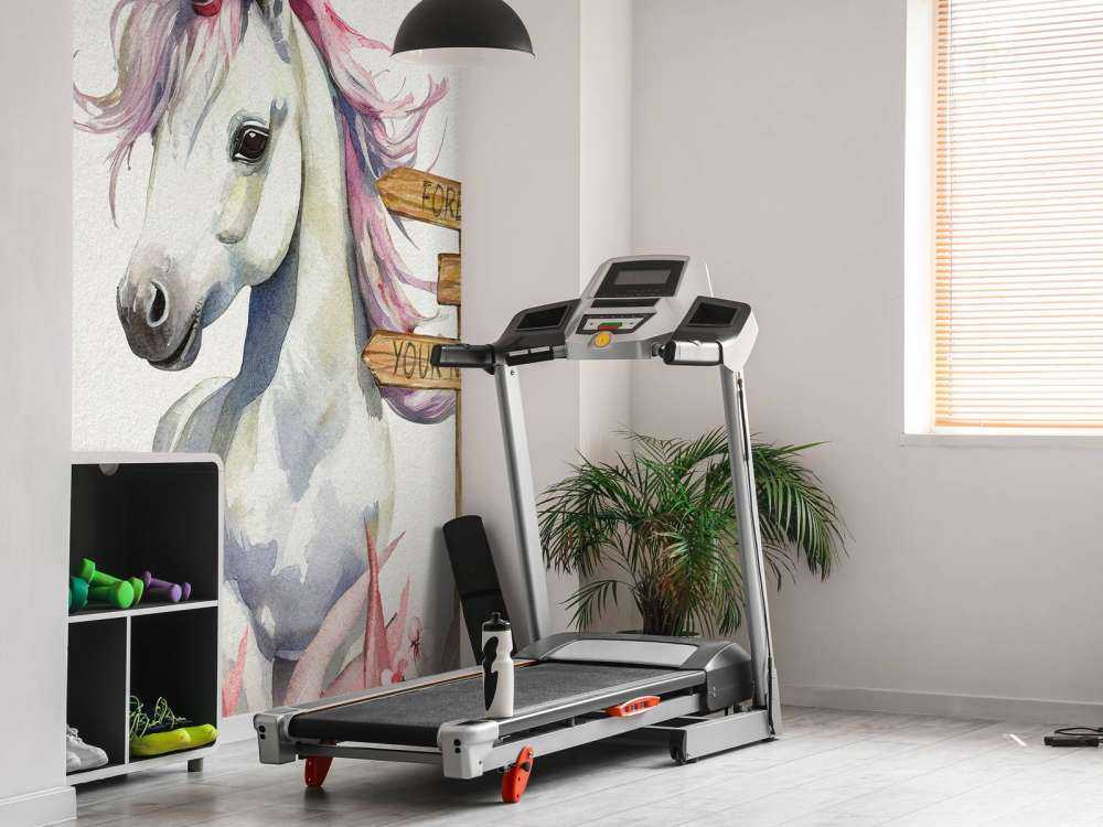 Baby unicorn with plants pink