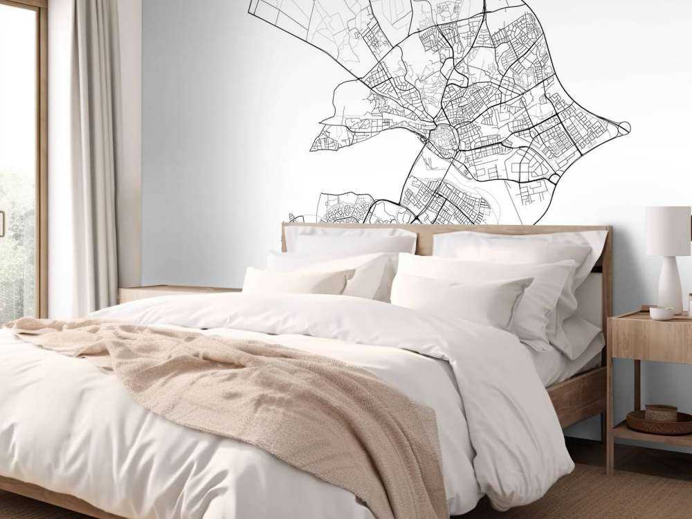 Plattegrond van Arnhem, wit