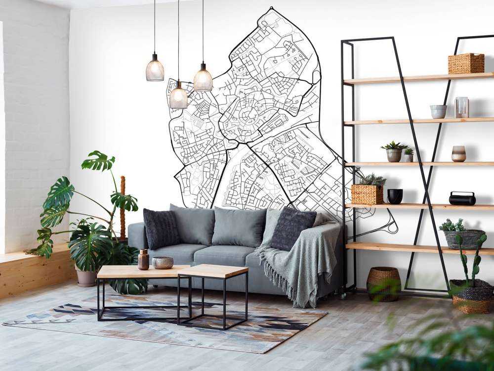 Plattegrond van Middelburg, wit