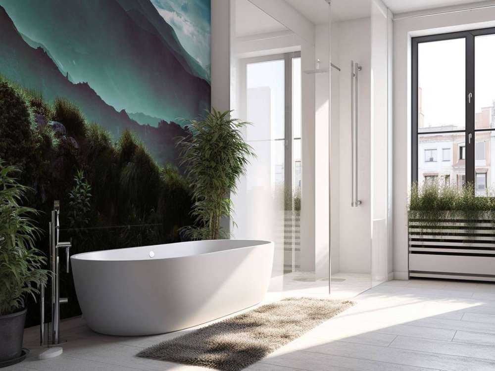 Jungle with mountains