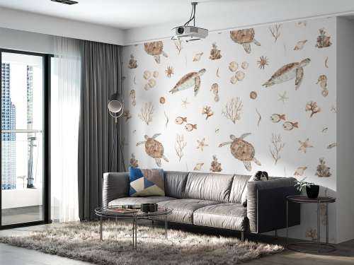 Shells and sea creatures