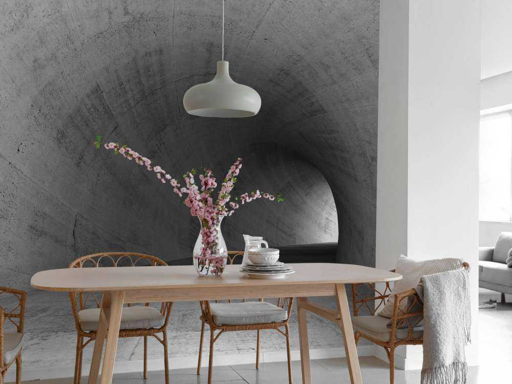 Tunnel made of concrete
