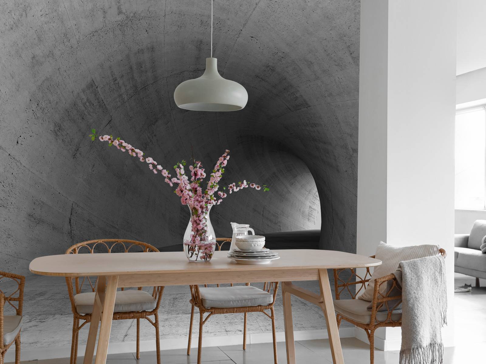 Tunnel made of concrete
