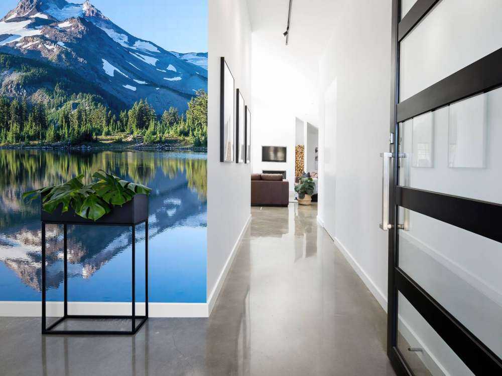 Photo wallpaper mountains of snow