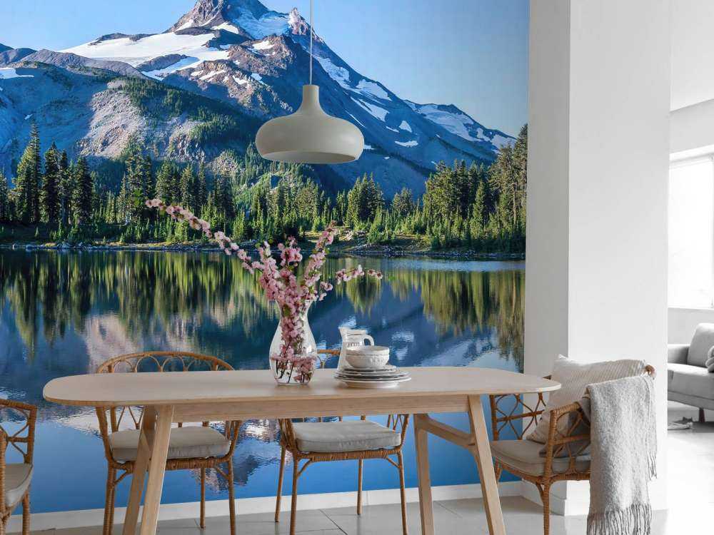 Photo wallpaper mountains of snow