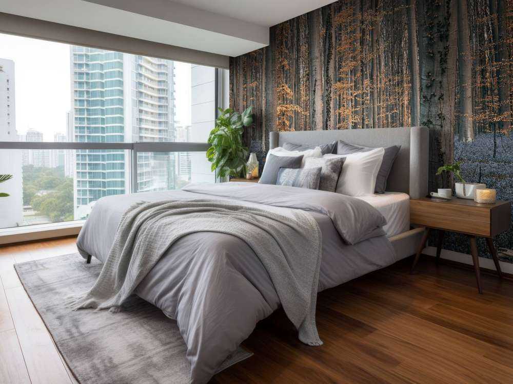 Forest with pastel shades