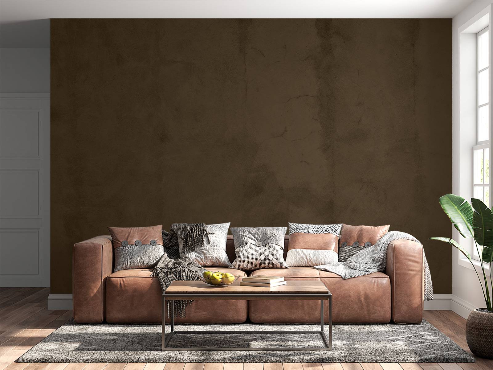 Bister brown concrete