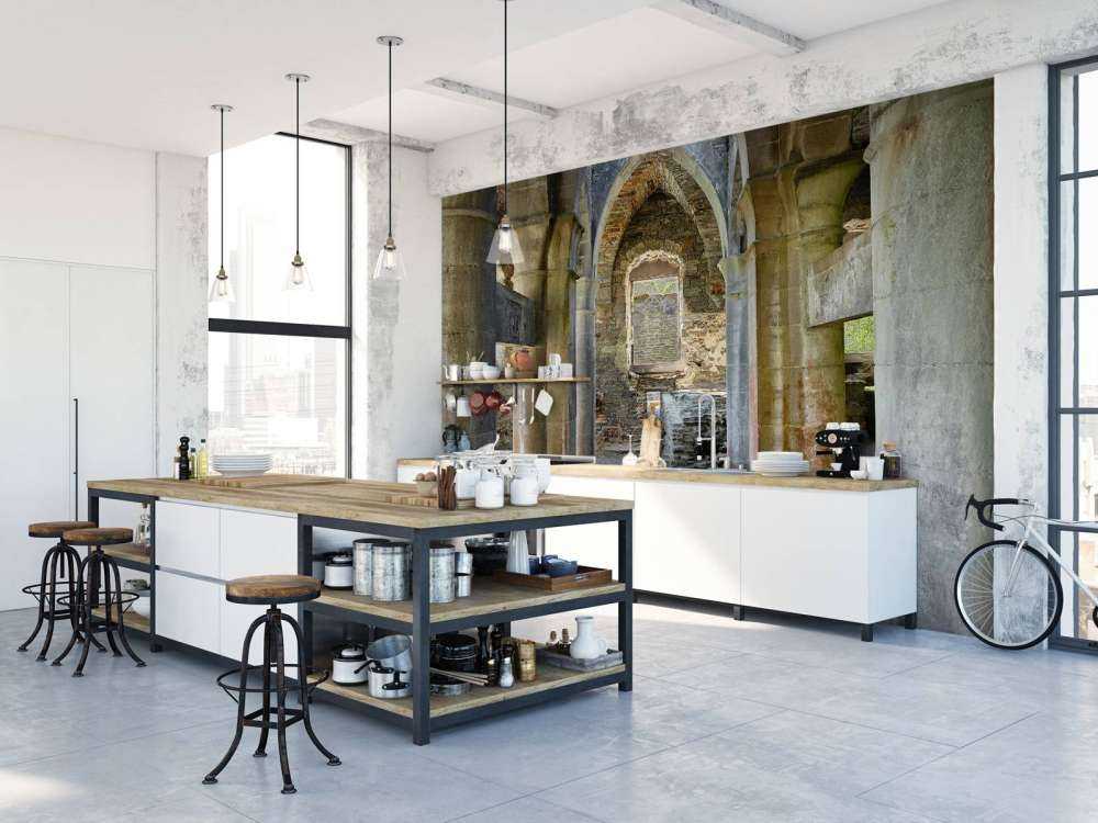 Abandoned building with arches