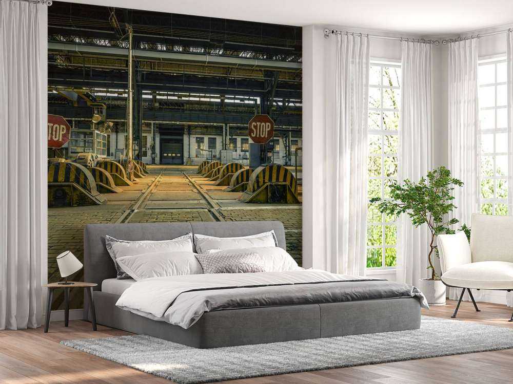 Abandoned industrial hall