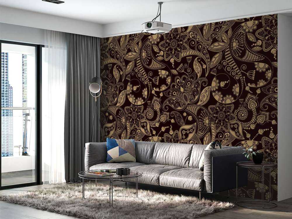 Golden flower patterns