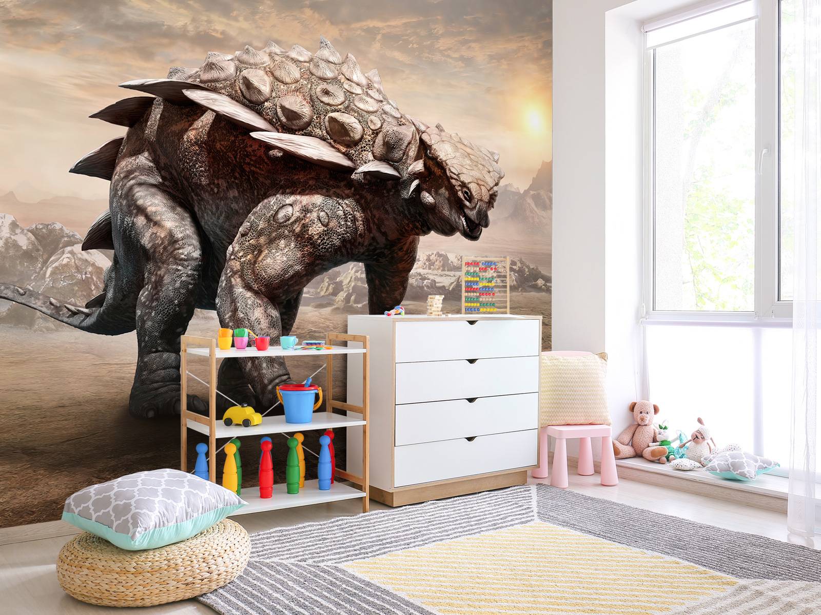 Dinosaur in a deserted area
