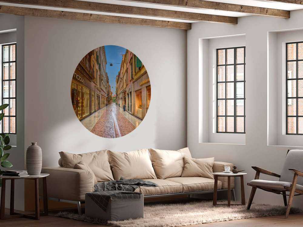 Shopping street early morning