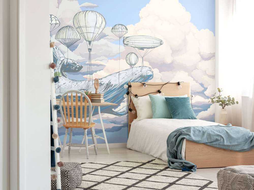 Whale and his hot-air balloons