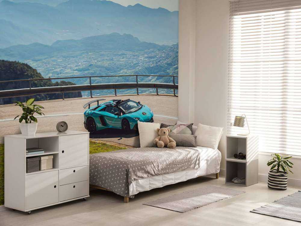 Alpine ride with luxury sports car