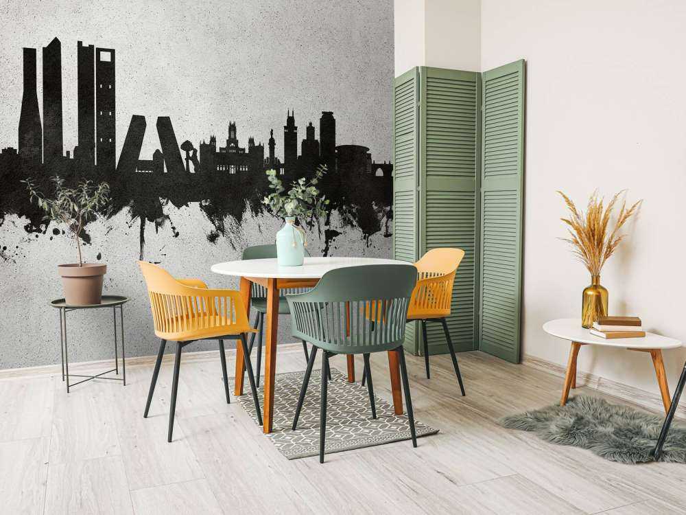 Watercolor skyline, Madrid