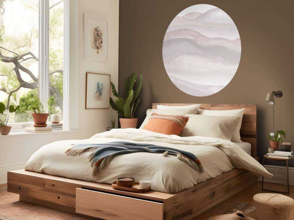 Abstract wavy gradient - powder pink