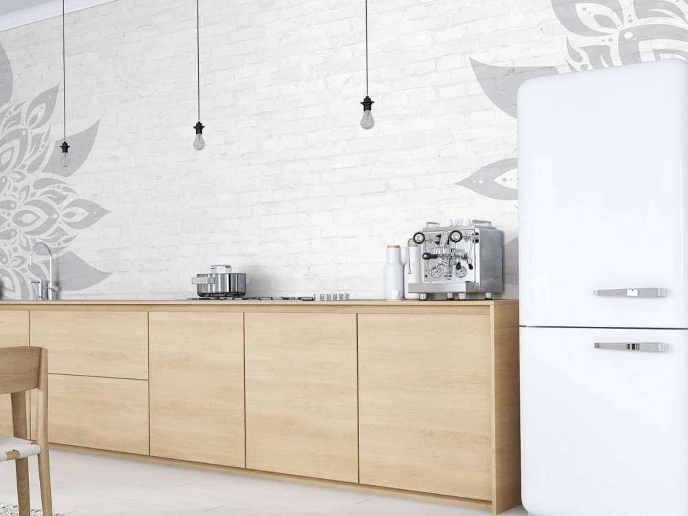 Gray White Mandala Blossom