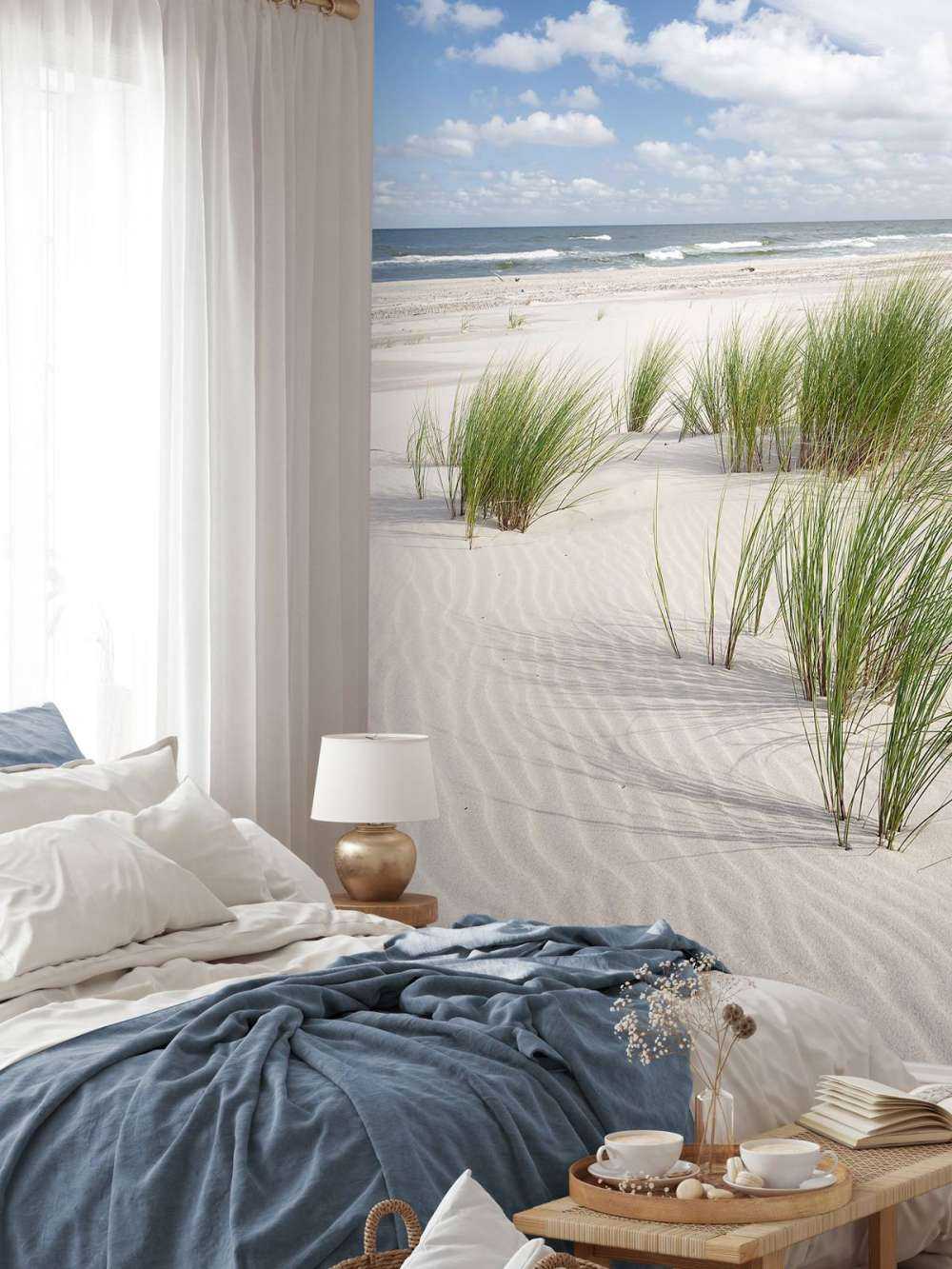 Beach with dune plants