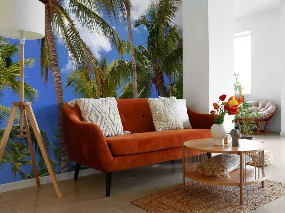 Coconut palm trees