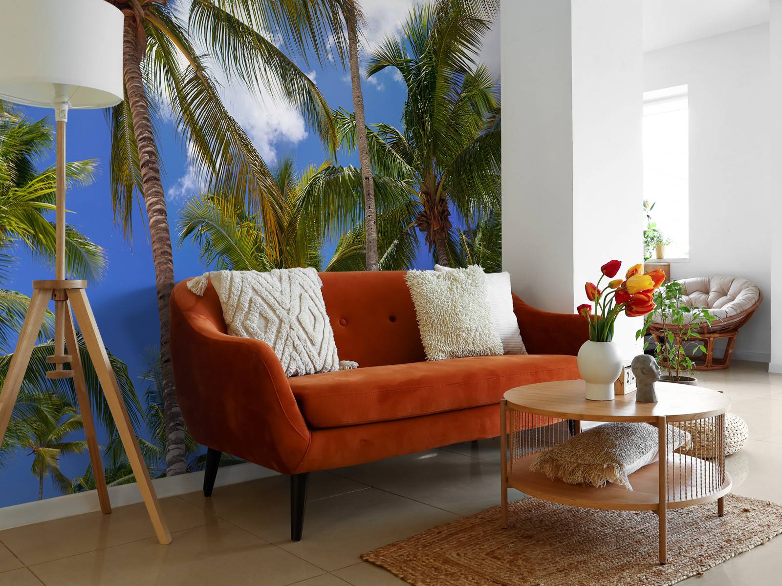 Coconut palm trees