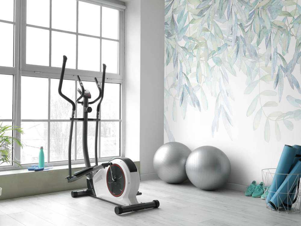 Pastel coloured watercolour leaves