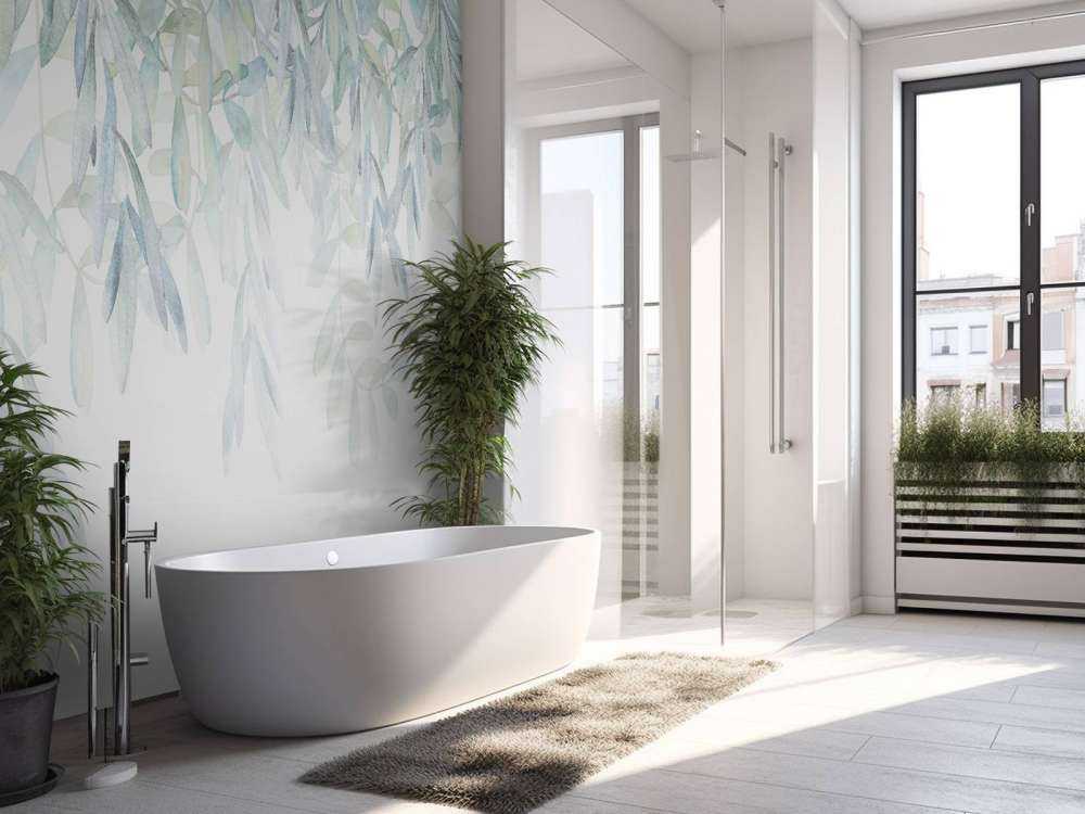 Pastel coloured watercolour leaves