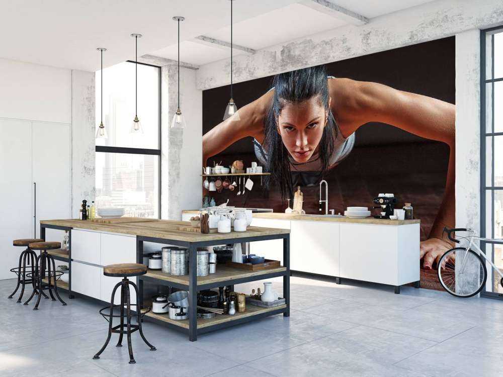 Woman doing push-ups