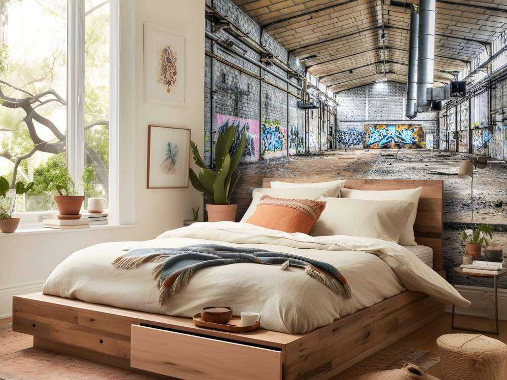 Old abandoned factory hall