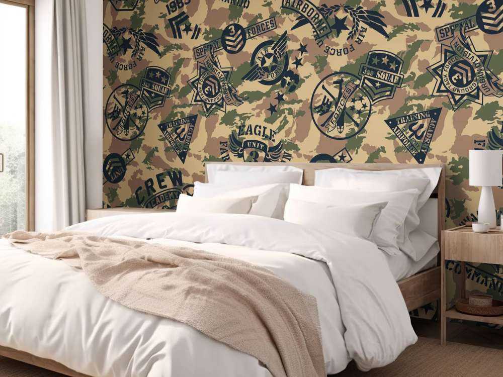 Camouflage with logos 