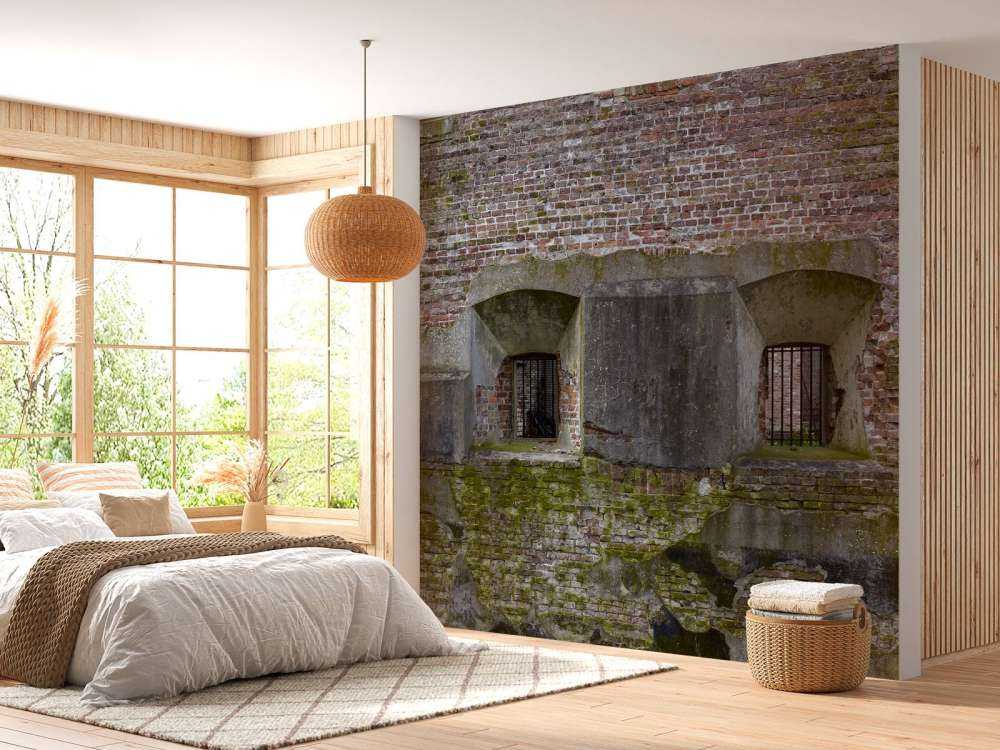 Weathered wall with 2 niches