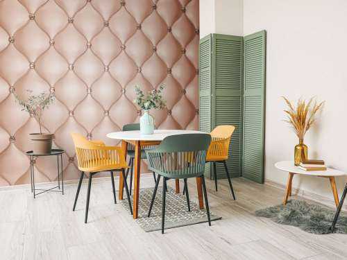 Chic pink caped wall