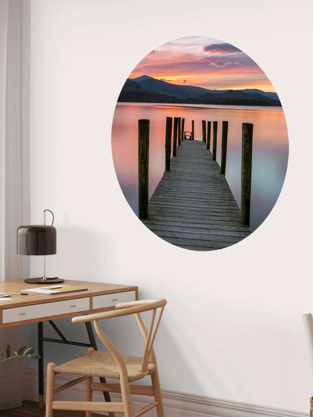 Scaffolding at pink sunset