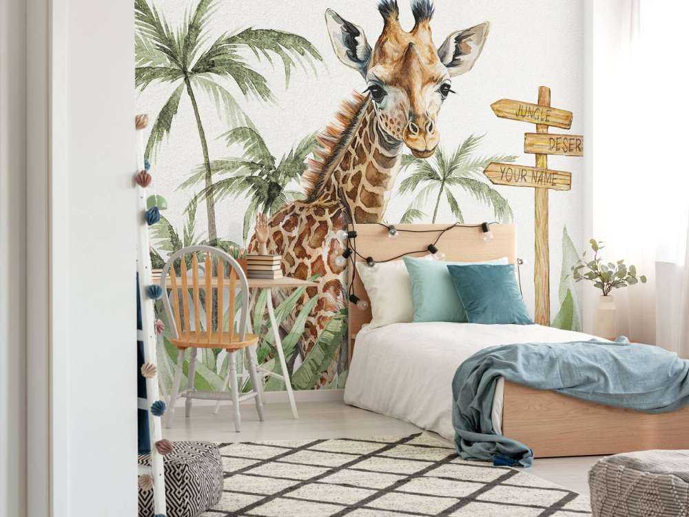 Baby jungle giraffe