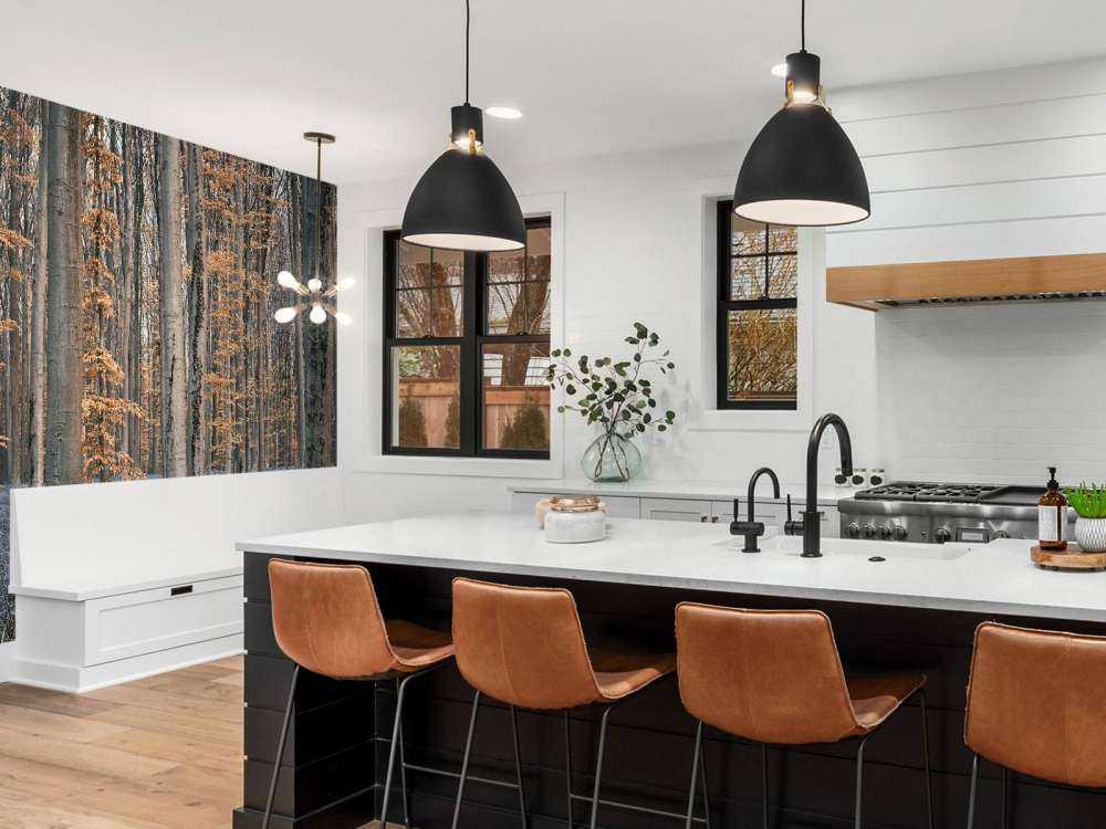 Forest with pastel shades