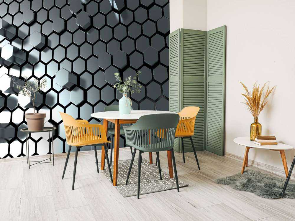 Hexagonal metal plate